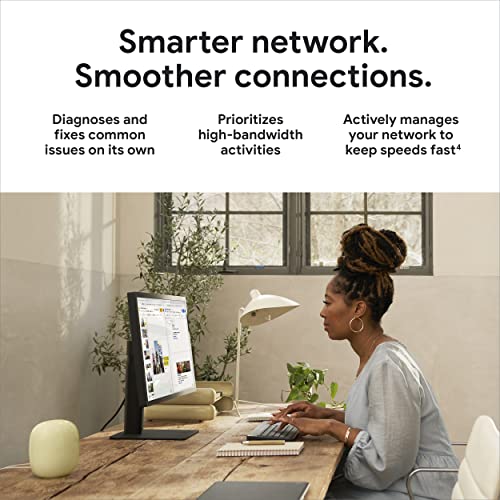Google Nest WiFi Pro - Model G6ZUC - Wi-Fi 6E - 500Mbps Upstream - Mesh Network - Snow