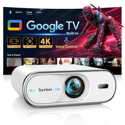 Sovboi E30Max Portable Projector 1080P 4K Support LCD Projector 35000 Lumen