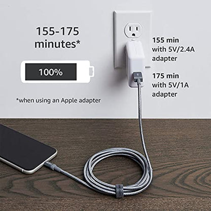 Amazon Basics 6ft Lightning to USB-A Cable, MFi Certified, Dark Gray, L6LM-N-G, Nylon