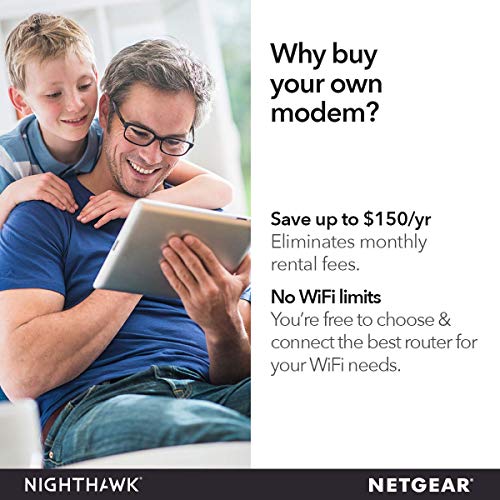 NETGEAR Nighthawk CM1200 Cable Modem DOCSIS 3.1 2 Gbps 4 x 1G Ports Black