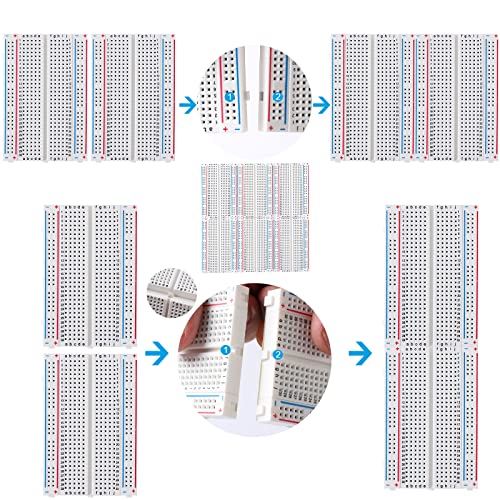 Deyue 400 Pin Solderless Breadboard Kit - 6 PC Set for Electronic Prototyping