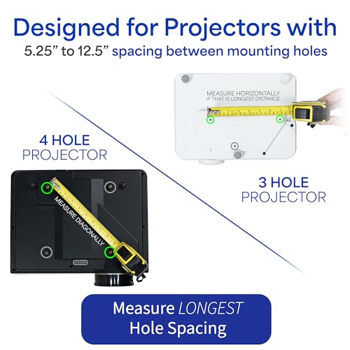 VIVO 1.0 Count MOUNT-VP02W White Ceiling Mount for Projectors