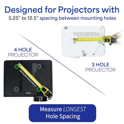 VIVO 1.0 Count MOUNT-VP02W White Ceiling Mount for Projectors