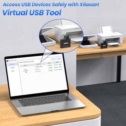 Xiiaozet 3.54 x 2.76 x 0.98 LK301E USB Device Server 3-Port IP Sharing Hub