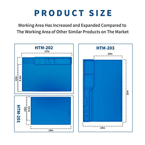 Hengtianmei 14 x 10 Inches H-201 Silicone Heat Insulation Repair Mat 932°F