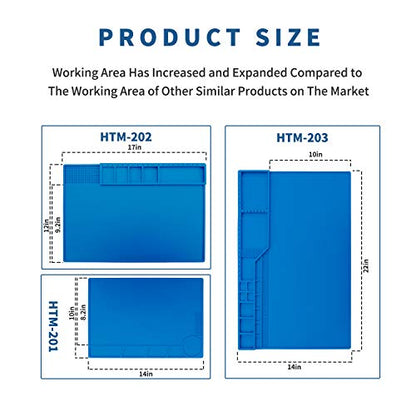 Hengtianmei 14 x 10 Inches H-201 Silicone Heat Insulation Repair Mat 932°F