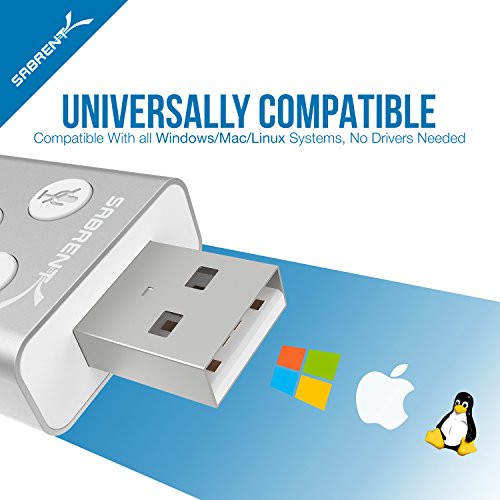 SABRENT AU-DDAS USB 2.0 Stereo Surround Sound Audio Adapter