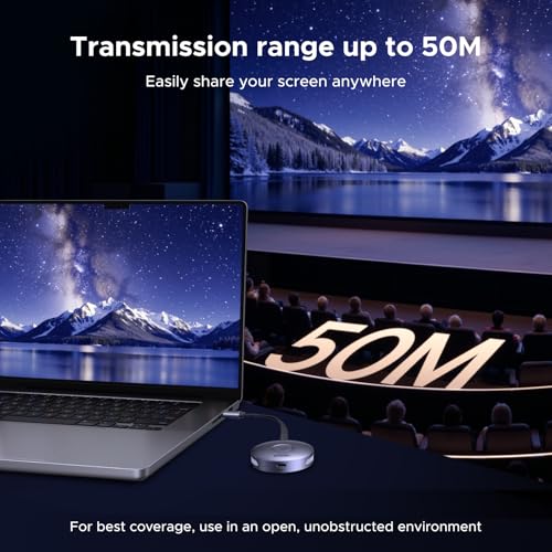 UGREEN 1080P HDMI Receiver and USB C Transmitter, 60Hz, Wireless, Compact Design
