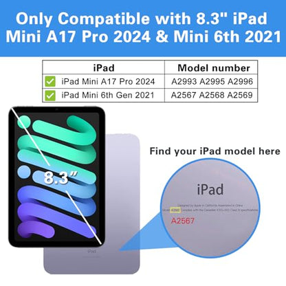 ProCase iPad Mini 6/7 Hard Case A2567/A2568/A2569/A2995/A2996/A2993 Black
