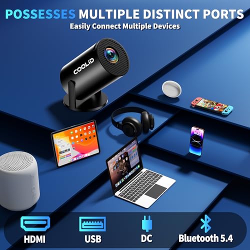 Coolid 120 Inches C2 Mini Projector 1920 x 1280 LCD Wireless 170 Lumen