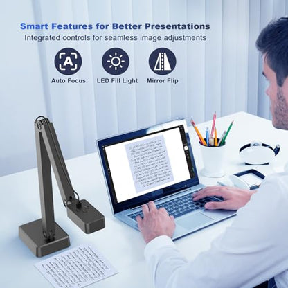 enjfeocy Document Camera EN-P08(03250) 4K 8MP USB