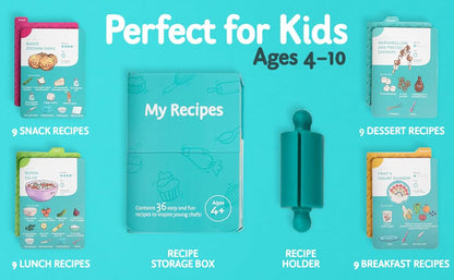 TOVLA JR. YOUTH A66 36 Recipe Cards 1 Recipe Box Cooking Skill Educational