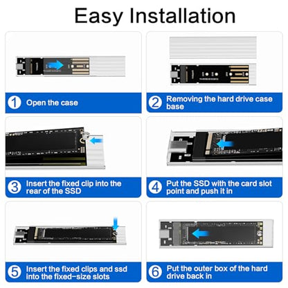 BMKZAYR M.2 SSD Enclosure USB 3.2 Gen 2 10Gbps Universal