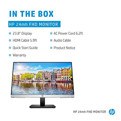 HP 23.8 Inch 1D0J9AA#ABA 1920 x 1080 75 Hz IPS LED Monitor