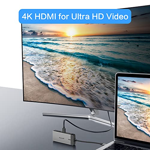 SmartQ 7-Port USB Hub CQ-YEQ5-3SWK HDMI, USB 3.0, USB-C, ABS, Aluminum, 1.22x4.25x1.94