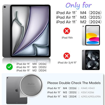 OMOTON 11 Inch PET Film Screen Protector for iPad Air 11'' M4/M3/M2 (2026/2025/2024) Matte, Anti-Glare, Scratch Resistant