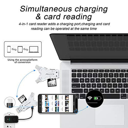 SUNTRSI 2.72" x 1.38" x 0.39" Model Y-BD microSD Reader USB Type C White