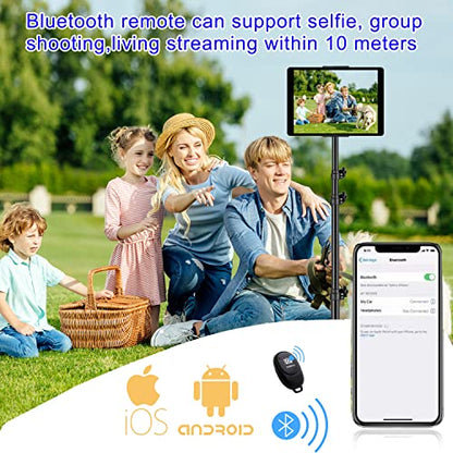 SAMHOUSING Tripod Floor Stand Model 21, Adjustable Height 42.5-165 cm, Compatible with Multiple Tablet and Smartphone Models, Aluminum Construction