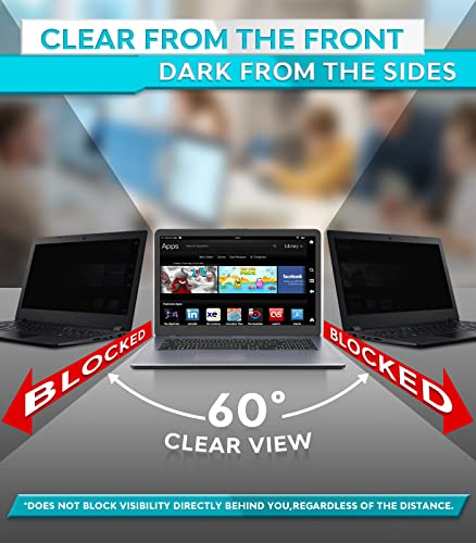 PYS 17.3" Laptop Anti-Glare Privacy Screen Filter - 16:9 Aspect Ratio - Lightweight - Easy Installation