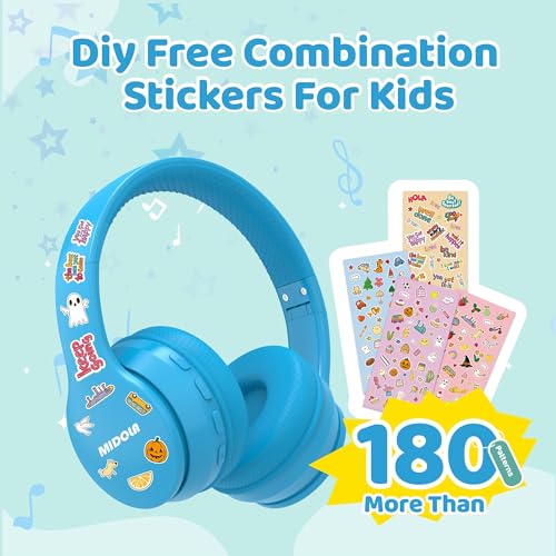 MIDOLA Kids Bluetooth Headphones MD-B01 40mm 20Hz - 20KHz Over-Ear Headphones