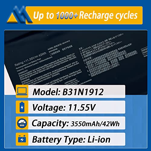 Mobik B31N1912 Laptop Battery 3550mAh 11.55V Lithium Ion
