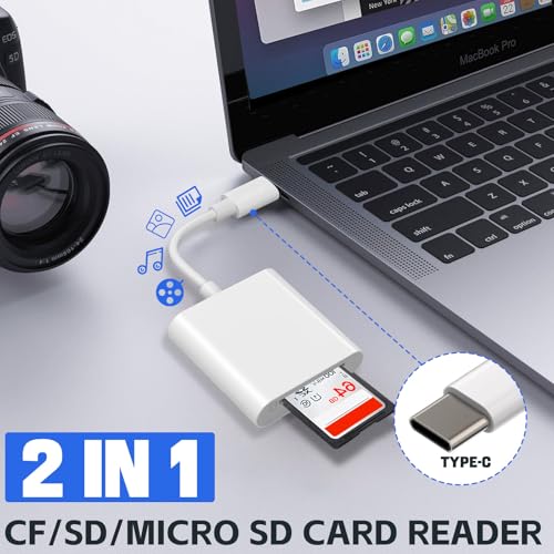 LBSC USB C SD Card Reader 2-Slot Type C Compatible