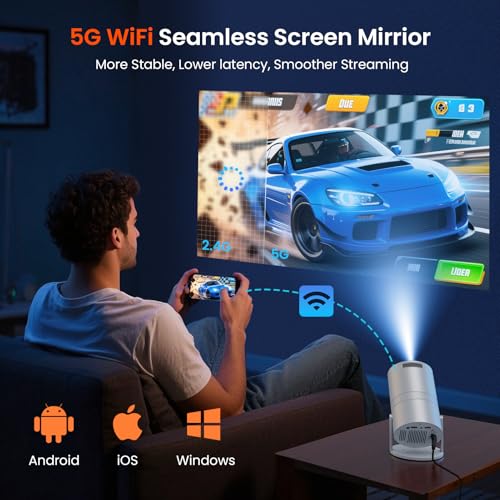 WISHOLY 5.2in X3 1920x1080 LCD Portable Projector