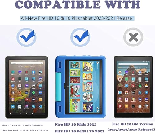 TiKeDa 10.1 Inches Tempered Glass Screen Protector for Fire HD 10 2021/2023 Model 9H