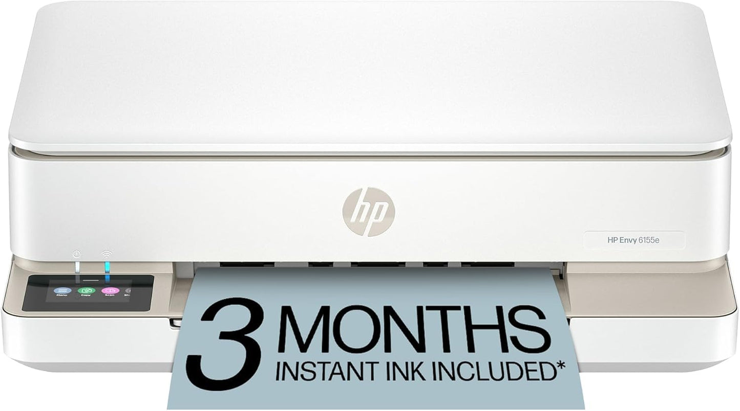 HP ENVY 6155e All-in-One Wireless Inkjet Printer 1200 x 1200 DPI Auto-Duplex Color Printer