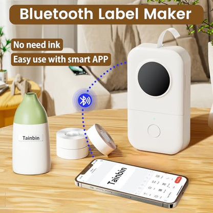 Phomemo Mini Bluetooth Label Maker D30 Monochrome 203 DPI Portable Thermal Printer