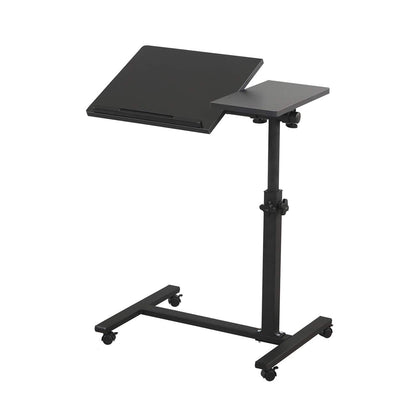 TigerDad 23.7in x 13.6in x 35in 0203 Black Mobile Rolling Laptop Stand