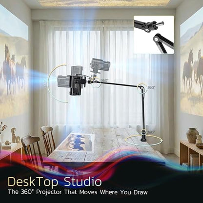 THOUSAND SUNNY 1127-WSY-ZS-TYY 1280 x 720 LCD Projector Portable Tabletop Mount 2000 Lumen
