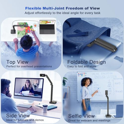 enjfeocy Document Camera EN-P08(03250) 4K 8MP USB