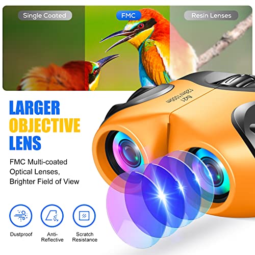 LET'S GO! DIMY 666 Compact Binoculars 8x Magnification 21mm Objective Lens Fully Multi-Coated