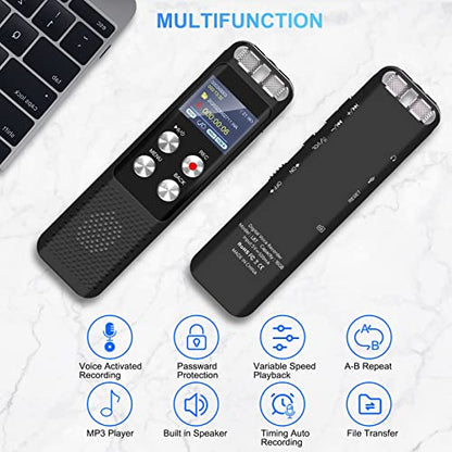 G 2 Inches L87 USB Voice Recorder with 48GB Memory Storage, Built-in Microphone