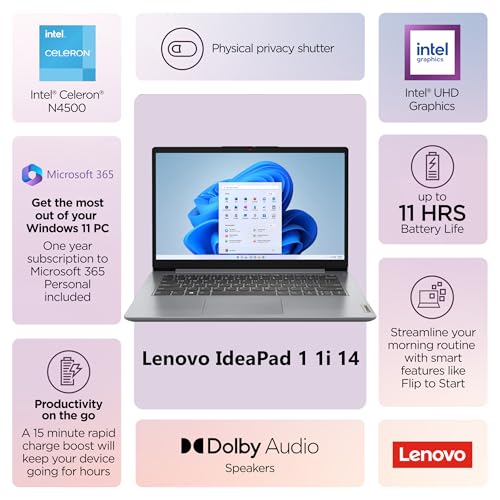 Lenovo 14" 256GB SSD 1920x1080 Integrated Intel UHD Graphics Education Laptop