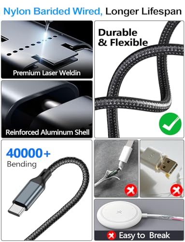 hitfine 1.5M C-L 03 USB Type A & USB Type C Multi Charging Cable