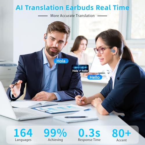 Lingobloom AI Translation Earbuds Black One Size