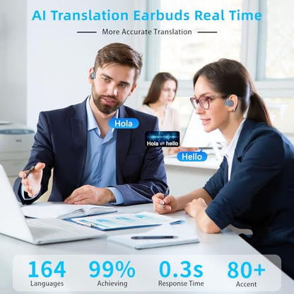 Lingobloom AI Translation Earbuds Black One Size