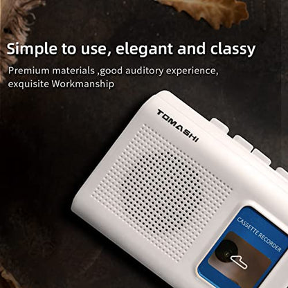 TOMASHI 4.57 x 3.54 x 1.38 inches F-119F-318F Mono Battery Powered Portable Cassette Recorder