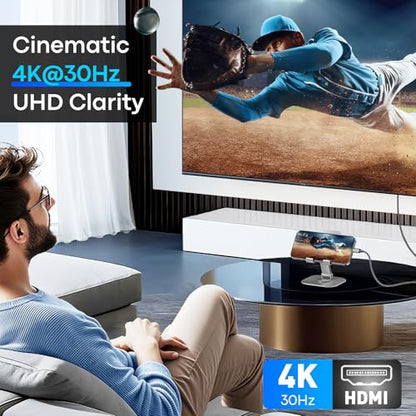 UANTIN 6FT USB C to HDMI Cable HDMI, USB Type C, 4K UHD, 30Hz