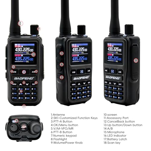 BAOFENG 5RMINI 999 Channels Long Range Two-Way Radio 108-520 MHz Amateur Radio