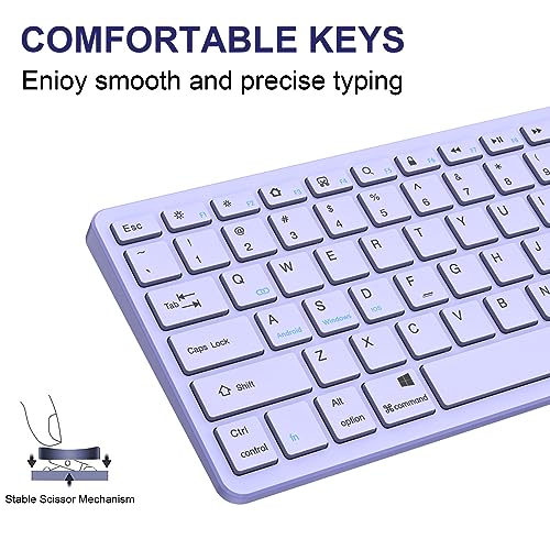 TaIYanG 11" Light Purple 281 BT Keyboard Bluetooth Wireless Keyboard