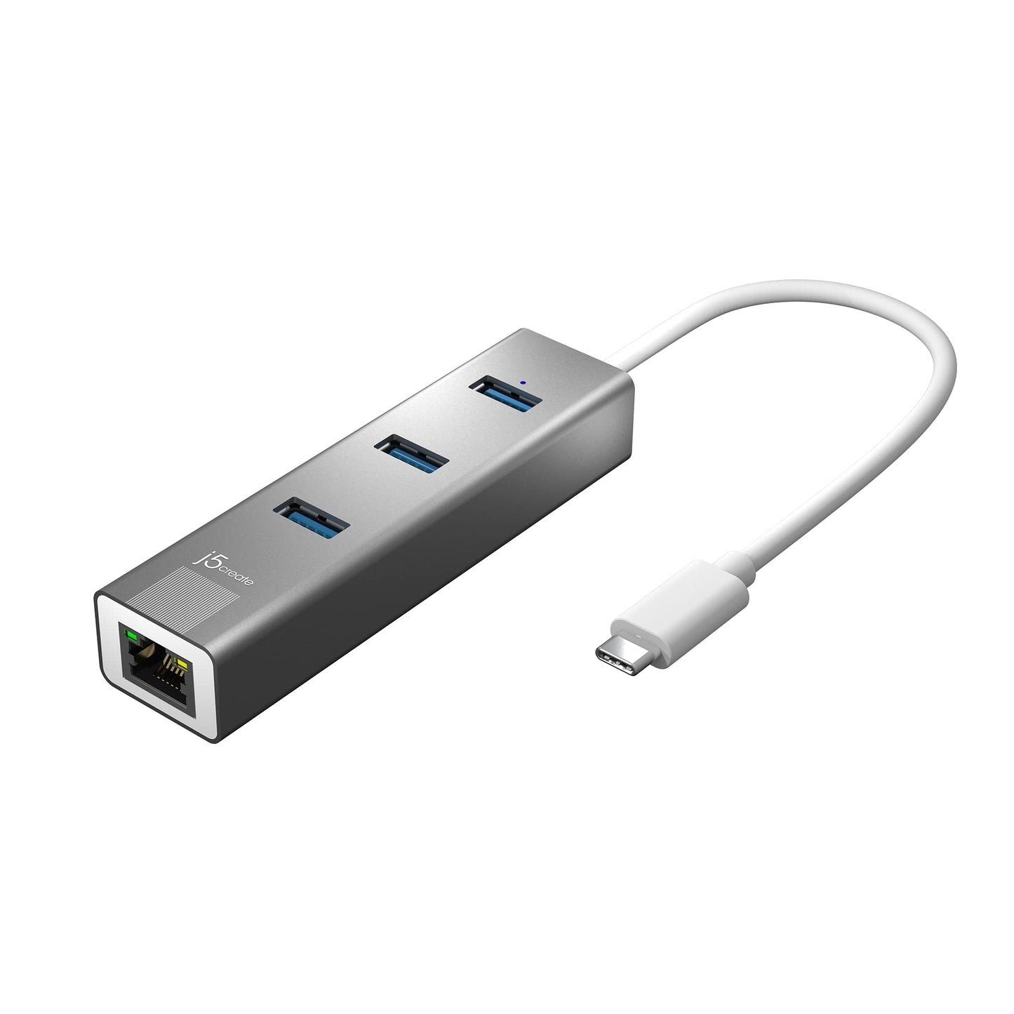 j5create USB-C 3-Port HUB + Gigabit Ethernet Adapter JCH474