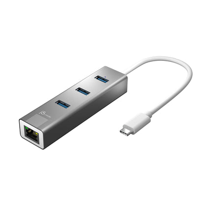 j5create USB-C 3-Port HUB + Gigabit Ethernet Adapter JCH474