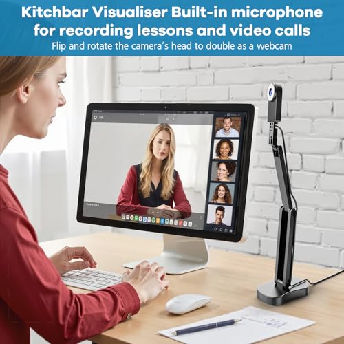 Kitchbar 8MP A3 Document Camera USB Capture System for Distance Learning and Classroom Use