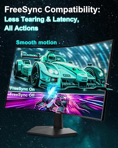 SANSUI 27 Inch Curved ES-G27C1L FHD 1080p 160Hz LED Monitor