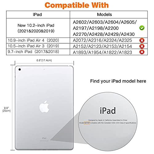 MoKo iPad 10.2 Case, Model P840034628371, Rose Gold