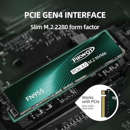 Fikwot 1TB FN955 NVMe SSD PCIe 4.0 M.2 2280 Internal Solid State Drive