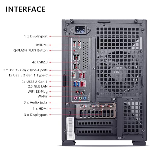 KOTIN Desktop Computer Tower AMD Ryzen 5 9600X 5.4GHz GeForce RTX 5060 Ti 8GB GDDR7 16GB DDR5 6000MHz 1TB PCIe 4.0 SSD 650W 80 Plus Gold WiFi 7 Windows 11 Home